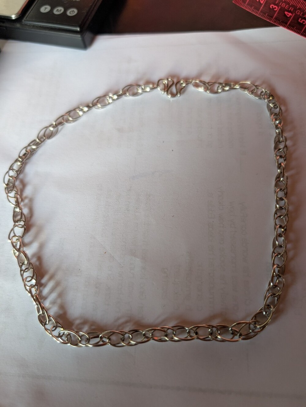 925 Sterling Silver Fancy Double-Link Chain Necklace